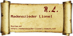 Madenszieder Lionel névjegykártya